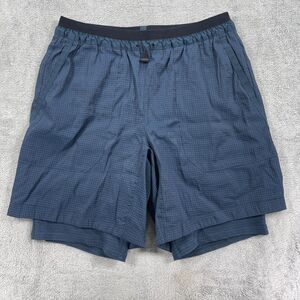 Nike Tech Pack Woven 2 In 1 Shorts Men Large Blue Cotton Standard Fit Sportswear